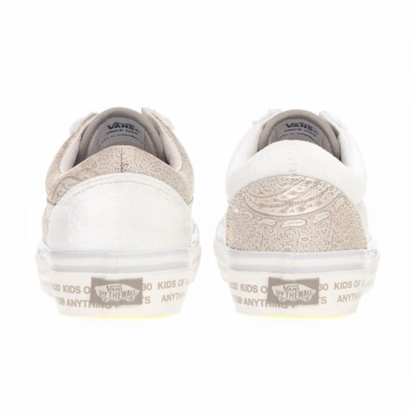 New Kids Of Immigrants Vans Old Skool 36 DX White Bandana Shoes W 9 / M 7.5 - Picture 5 of 7